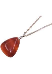 Kette mit Anh&auml;nger Firetti "Schmuck Geschenk, Achat", orange (silberfarben, edelstahlfarben, orangerot), Halsketten, Damen, Edelstahl Silber 925 (Sterlingsilber), L: 50 B: 2mm, Edelstahl, Silber 925 (Sterlingsilber), Made in Germany - mit Achat, B:2mm