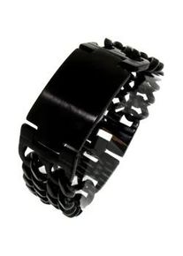 Armband Firetti "Schmuck Geschenk Armkette ID-Platte, Panzerkette", schwarz, Armb&auml;nder, Herren, 21cm, Edelstahl, Armband