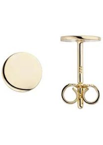 Paar Ohrstecker Jobo "Pl&auml;ttchen", gold (gelbgold 333), Ohrringe, Damen, 5,9mm, Gelbgold 333, 333 Gold