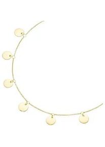 Collier Smart Jewel "Pl&auml;ttchen, Silber 925", gold, Halsketten, Damen, 45cm, Silber 925 (Sterlingsilber), Collier