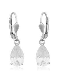 Paar Ohrh&auml;nger Firetti "Schmuck Geschenk Silber 925 Ohrschmuck Patentbrisur", bunt (silberfarben, wei&szlig;, kristallwei&szlig;), Ohrringe, Damen, Silber 925 (Sterlingsilber), mit Zirkonia (synth.)