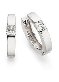 Paar Creolen Bruno Banani "Schmuck Geschenk Silber 925 Ohrschmuck Ohrringe", bunt (silberfarben, wei&szlig;, kristallwei&szlig;), Ohrringe, Damen, 15,2mm, Silber 925 (Sterlingsilber), mit Zirkonia (synth.)