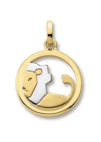 Sternzeichenanh&auml;nger ONE ELEMENT "L&ouml;we Sternzeichen Anh&auml;nger aus 333 Gelbgold", gold, Schmuckanh&auml;nger, Damen, L&ouml;we, Gelbgold 333 Gold, Gelbgold 333, Gold, Symbol mit Herz &ndash; ein feines Geschenk f&uuml;r viele Anl&auml;sse