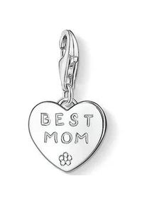 Charm-Einh&auml;nger Thomas Sabo "BEST MOM", silber (silberfarben), Charms, Damen, Silber 925 (recycelt)