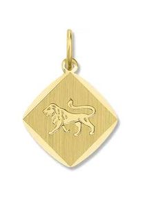 Sternzeichenanh&auml;nger ONE ELEMENT "L&ouml;we Sternzeichen Anh&auml;nger aus 333 Gelbgold", gold, Schmuckanh&auml;nger, Damen, L&ouml;we, Gelbgold 333 Gold, Gelbgold 333, Gold, Symbol mit Herz &ndash; ein feines Geschenk f&uuml;r viele Anl&auml;sse