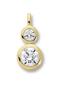 Kettenanh&auml;nger ONE ELEMENT "Zirkonia Anh&auml;nger aus 333 Gelbgold", gold, Schmuckanh&auml;nger, Damen, mit Zirkonia, Gelbgold 333 Gold, Gelbgold 333, Gold, Kettenanh&auml;nger, Kleines Statement &ndash; pers&ouml;nlich, stilvoll, alltagstauglich