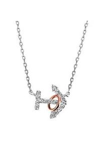 Kette mit Anh&auml;nger Firetti "Schmuck Geschenk Silber 925 Halsschmuck Halskette Ankerkette", rosa (silberfarben, ros&eacute;goldfarben, wei&szlig;), Halsketten, Damen, Silber 925 (Sterlingsilber), L: 45, mit Zirkonia (synth.)