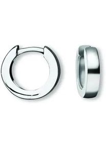 Paar Creolen ONE ELEMENT "Ohrringe Creolen aus 925 Silber &Oslash; 12,4 x 3,0 mm", silber, Ohrringe, Damen, Damen, Silber 925 (Sterlingsilber), Sanfte Linie &ndash; unaufdringlich und geschmackvoll