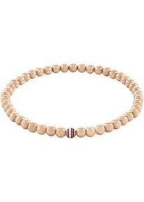 Armband Tommy Hilfiger "METAL BEADS", rosa (ros&eacute;goldfarben, wei&szlig;, blau, rot), Armb&auml;nder, Damen, 16,5cm, Edelstahl, Armband, mit Emaille