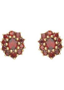 Adelia&acute;s Paar Ohrh&auml;nger ADELIA ́S "Damen 333 Gold Ohrringe Ohrstecker mit Granat", rot, Ohrringe, Damen, Damen, Gold, mit Granat f&uuml;r Damen