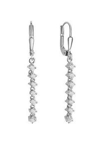 Paar Ohrh&auml;nger Firetti "Schmuck Geschenk Silber 925 Ohrschmuck Ohrringe", silber (silberfarben, kristallwei&szlig;, kristallwei&szlig;), Ohrringe, Damen, Silber 925 (Sterlingsilber), mit Zirkonia (synth.)
