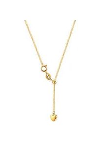 Y-Kette Firetti "Schmuck Geschenk Edelstahl Halsschmuck Halskette Ankerkette Herz", gold (gelbgoldfarben), Halsketten, Damen, Edelstahl, L: 56