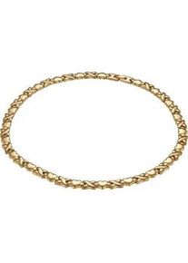 Gliederkette Firetti "Schmuck Geschenk Edelstahl Halsschmuck Halskette Gliederkette X Herz", gold (gelbgoldfarben), Halsketten, Damen, Edelstahl, L: 46 B: 7mm, Gliederkette, B:7mm