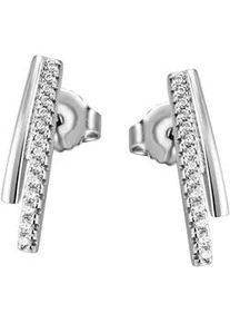 Paar Ohrstecker Firetti "Schmuck Geschenk Silber 925 Ohrschmuck St&auml;bchen", silber (silberfarben, kristallwei&szlig;, kristallwei&szlig;), Ohrringe, Damen, Silber 925 (Sterlingsilber), mit Zirkonia (synth.)
