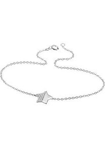 Armband Firetti "Schmuck Geschenk Silber 925 Armschmuck Armkette Stern", silber (silberfarben, kristallwei&szlig;, kristallwei&szlig;), Armb&auml;nder, Damen, 18cm, Silber 925 (Sterlingsilber), Armband, mit Zirkonia (synth.)