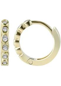 Adelia&acute;s Paar Creolen ADELIA ́S "Damen Creolen aus Gold 333 und Zirkonia &Oslash; 10 mm", gold, Ohrringe, Damen, Damen, Gelbgold 333 Gold, Gelbgold 333, Gold