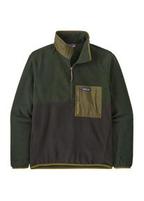 Patagonia Microdini 1/2 Zip Fleecepullover Herren Wandern (Gr XS |oliv)