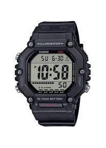 Chronograph, schwarz (schwarz, rot), Casio TIMELESS COLLECTION, Armbanduhren, Kinder, Chronograph, Quarzuhr, Armbanduhr, Herrenuhr, Digitaluhr, bis 10 bar wasserdicht