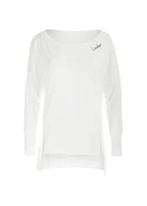 Langarmshirt WINSHAPE "MCS003", Damen, Gr. XS, wei&szlig; (vanilla, wei&szlig;), 50% Modal, 50% Baumwolle, U-Boot-Ausschnitt, Shirts Langarmshirt, mit verl&auml;ngertem R&uuml;ckenteil