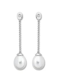 Paar Ohrh&auml;nger ONE ELEMENT "Zirkonia Ohrringe Ohrh&auml;nger aus 925 Silber", silber, Ohrringe, Damen, Damen,mit Zirkonia, Perlen Silber 925 (Sterlingsilber), Perlen, Silber 925 (Sterlingsilber), Fein gefertigt &ndash; ein Zeichen mit besonderer Bedeutung