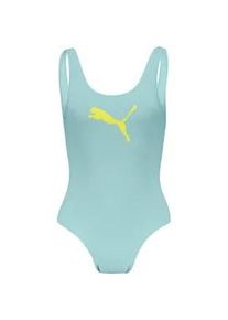 Badeanzug Puma "Puma SWIM WOMEN SWIMSUIT", Damen, Gr. M, N-Gr, gr&uuml;n (mint), Obermaterial: 80% Polyamid, 20% Elasthan, unifarben mit Farbeinsatz, Badeanz&uuml;ge Badeanzug, mit bequemen Tr&auml;gern, Logo- Branding