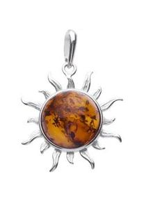 Kettenanh&auml;nger OSTSEE-SCHMUCK "OSTSEE-SCHMUCK Anh&auml;nger Sonne 30 mm Anh&auml;nger Sonne 30 mm", wei&szlig;, Schmuckanh&auml;nger, Damen, 38 x 30mm, Silber 925 (Sterlingsilber), 4,3 g, Kettenanh&auml;nger