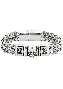 Edelstahlarmband Bruno Banani "Schmuck Geschenk Armschmuck Edelstahl mit Totenkopf-Motiv", silber (edelstahlfarben), Armb&auml;nder, Damen, 22cm, Edelstahl, Edelstahlarmband