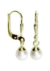 Paar Ohrh&auml;nger OSTSEE-SCHMUCK "OSTSEE-SCHMUCK Ohrh&auml;nger Ine 5- Ohrh&auml;nger Ine 5-", gelb, Ohrringe, Damen, 23x6mm, Gelbgold 333