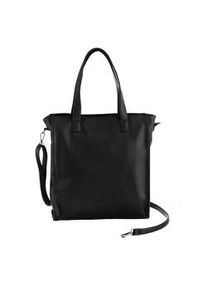 Shopper ANISTON ACCESSOIRES "Nynke", Damen, Gr. B/H/T: 32cm x 41cm x 11cm, schwarz, Polyurethan (PU), unifarben, Taschen Shopper, Handtasche Umh&auml;ngetasche Tragetasche