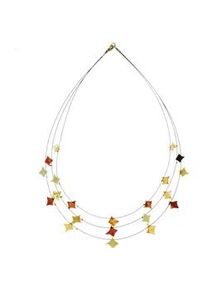 Collier OSTSEE-SCHMUCK "OSTSEE-SCHMUCK Collier Carre' Collier Carre'", braun, Halsketten, Damen, 42cm, Bernstein, L: 42, Collier