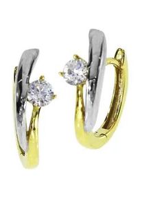 Paar Creolen OSTSEE-SCHMUCK "OSTSEE-SCHMUCK Creole Rike Creole Rike", gelb, Ohrringe, Damen, 12 x 6,0mm, Gelbgold 333