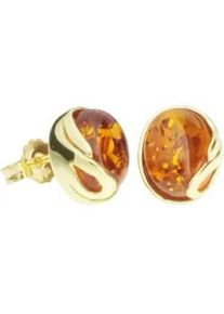 Paar Ohrstecker OSTSEE-SCHMUCK "OSTSEE-SCHMUCK Ohrstecker Melanie Ohrstecker Melanie", gelb, Ohrringe, Damen, 11 x 9mm, Gelbgold 585