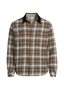 LANDS' END Flanellhemd mit Cordkragen, Herren,  Braun, Baumwolle, by Lands' End