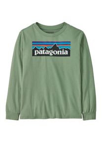 Patagonia L/S P-6 Logo T-Shirt Pullover Kinder Alltag (Gr XS |gr&uuml;n)