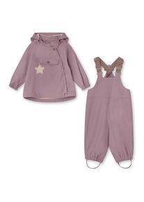 MINI A TURE Matwainis Rain Set Regenset Kinder (Größe 74 |rosa |wasserdicht)