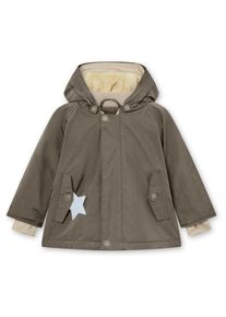 MINI A TURE Matwally Fleece Lined Winter Jacket Winterjacke Kinder Alltag (Gr 104 |grau |wasserdicht)