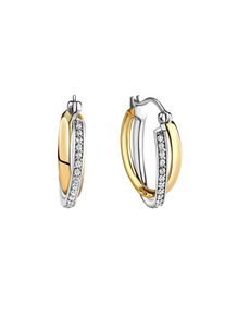 Celesta Silber Ohrring 925 Silber 2farbig mit Zirkoniasteinen