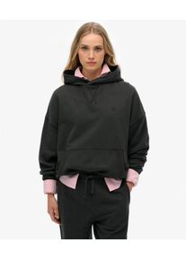 Superdry Damen Baumwolle Gesticktes Logo Studios Relaxed Kapuzenpullover, Dunkelgrau - Gr&ouml;&szlig;e: 36 2102622501858AFB030