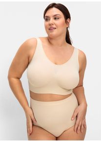 sheego Große Größen T-Shirt-BH in Bustierform, Doppelpack, hautfarben+schwarz, Größe 40/42N-Gr - Damen