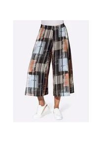 Hosenrock Classic Basics, Damen, Gr. 56, schwarz (schwarz, ecru, bedruckt), 100% Polyester, gemustert, mehrfarbig, wadenlang, R&ouml;cke