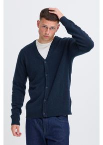 Strickjacke Blend "BHBRANKO CARDIGAN KNIT", Herren, Gr. 3XL, blau (salute melange), Strick, Obermaterial: 60% Wolle, 40% Nylon, unifarben, regular fit h&uuml;ftbedeckend, V-Ausschnitt, Strickjacken Strickjacke