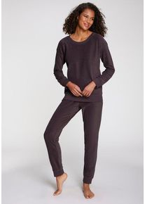 Vivance Dreams Pyjama blau Gr. 32/34 für Damen. Mit Rundhals. Basic. Nachhaltig.