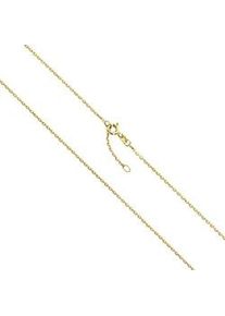 Collierkettchen Vivance "333 Gold Ankerkette diamantiert", gelb, Halsketten, Damen, 45cm, Gold, L: 45 B: 1mm, gl&auml;nzend, Goldkette Collier Ketten ohne Anh&auml;nger, B:1mm