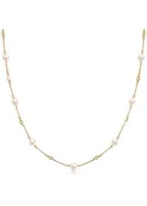 Perlenkette Elli "S&uuml;&szlig;wasserperlen Schmuck Geschenk 925er Silber" Gr. 50, gold, Halsketten, Damen, 50, ohne Stein, Silber 925 (Sterlingsilber), L: 40, Perlenkette