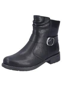 Stiefelette Rieker, Damen, Gr. 39, schwarz, Lederimitat, unifarben, Basic, Schuhe Stiefelette, Boots, Blockabsatz, mit Innenrei&szlig;verschluss