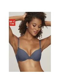 Schalen-BH Nuance, Damen, Gr. 75, Cup AA, blau (blaugrau), Spitze, Obermaterial: 85% Polyamid, 15% Elasthan, BHs Schalen-BH, im R&uuml;cken aus Spitze, Cups aus Microtouch, Dessous