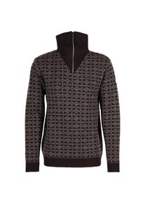 Albmerino Troyer Norweger Wollpullover Herren Wandern (Gr M |grau/schwarz)