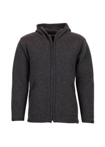 Albmerino Walk Kapuzen Jacke Wolljacke Herren (Gr S |grau/schwarz)