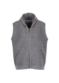 Albmerino Oversize Weste Waffel Merinoweste Damen (Gr 36/38 |grau)