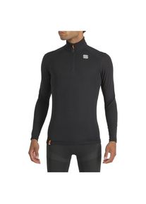 sportful Thermodynamic Mid Zipped Tee Long Sleeve Kunstfaserunterwäsche Herren (Gr XL |schwarz)